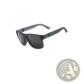 Vintage Polarized Square Sunglasses with Striped Temples