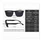Vintage Polarized Square Sunglasses with Striped Temples