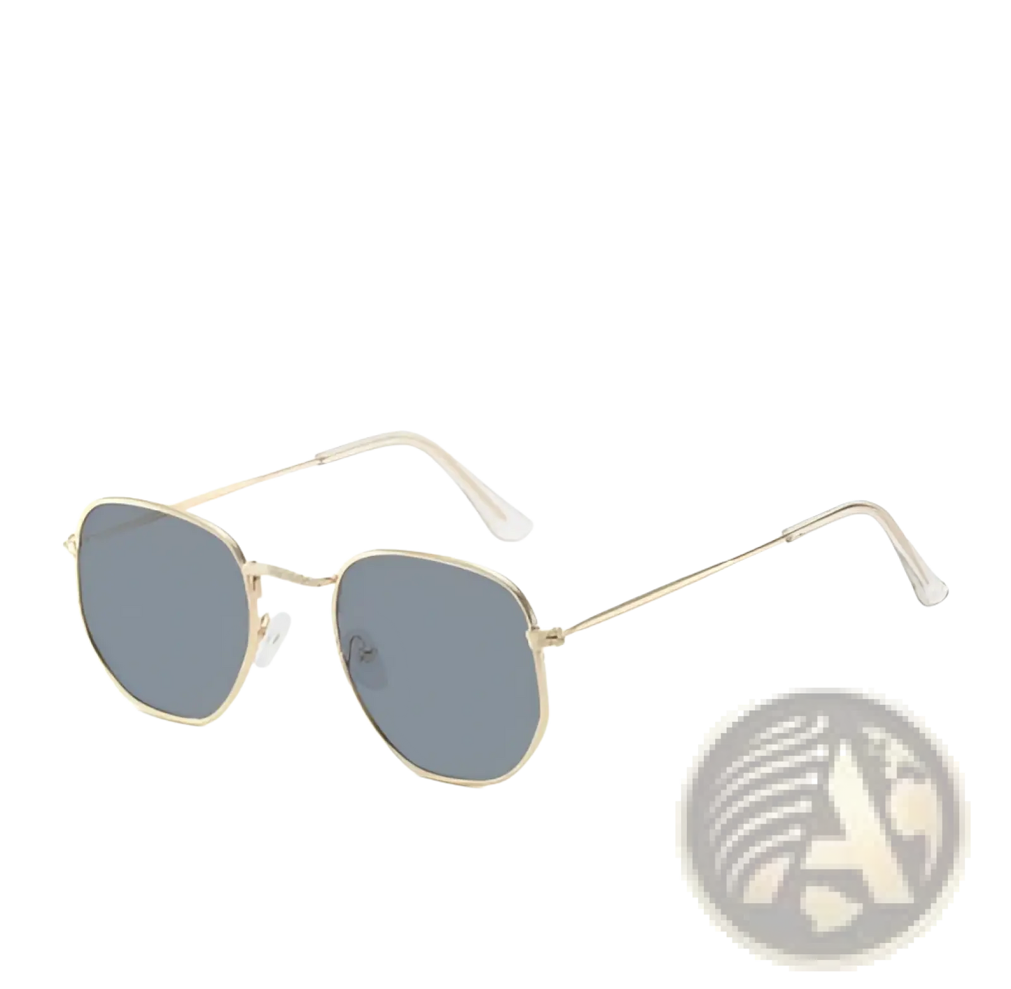 Vintage Round Metallic Mirror Lens Sunglasses