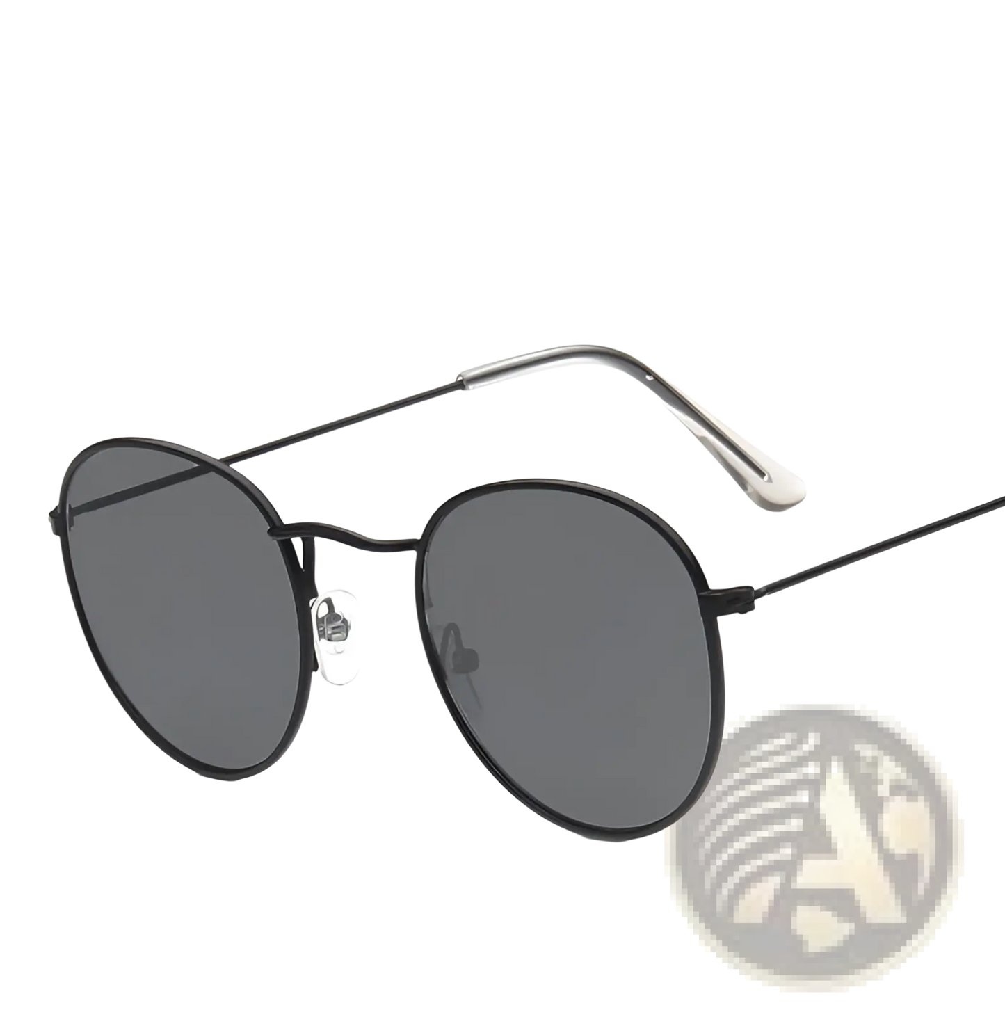 Vintage Round Metallic Mirror Lens Sunglasses
