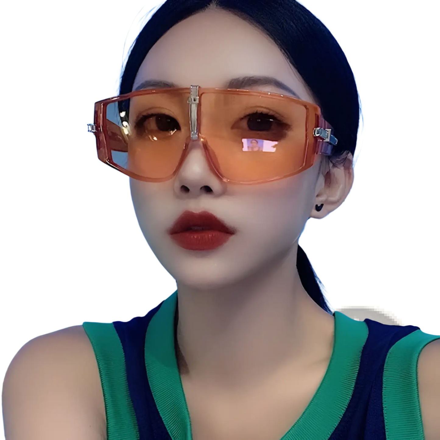 Vintage Shield Uv400 Futuristic Oversized Sunglasses