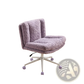 Violet Faux Fur Office Chair with 26.4 Inch Wide Seat
