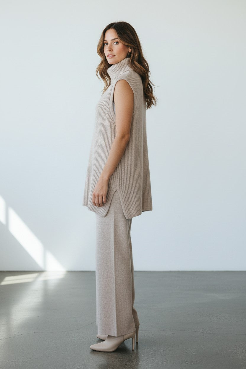 Suéter de cashmere com gola alta – Suéter de cashmere, gola alta