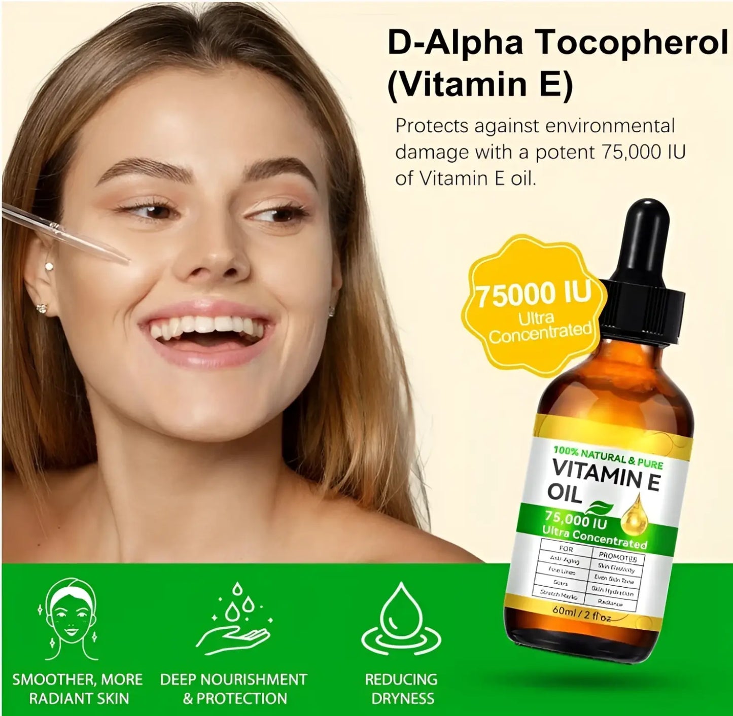 Vitamin e Oil 75,000 Iu Ultra Concentrated 60ml
