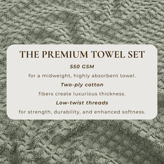 Cotton Diamond Waffle Weave Bath Towel Set - Grayson Collection