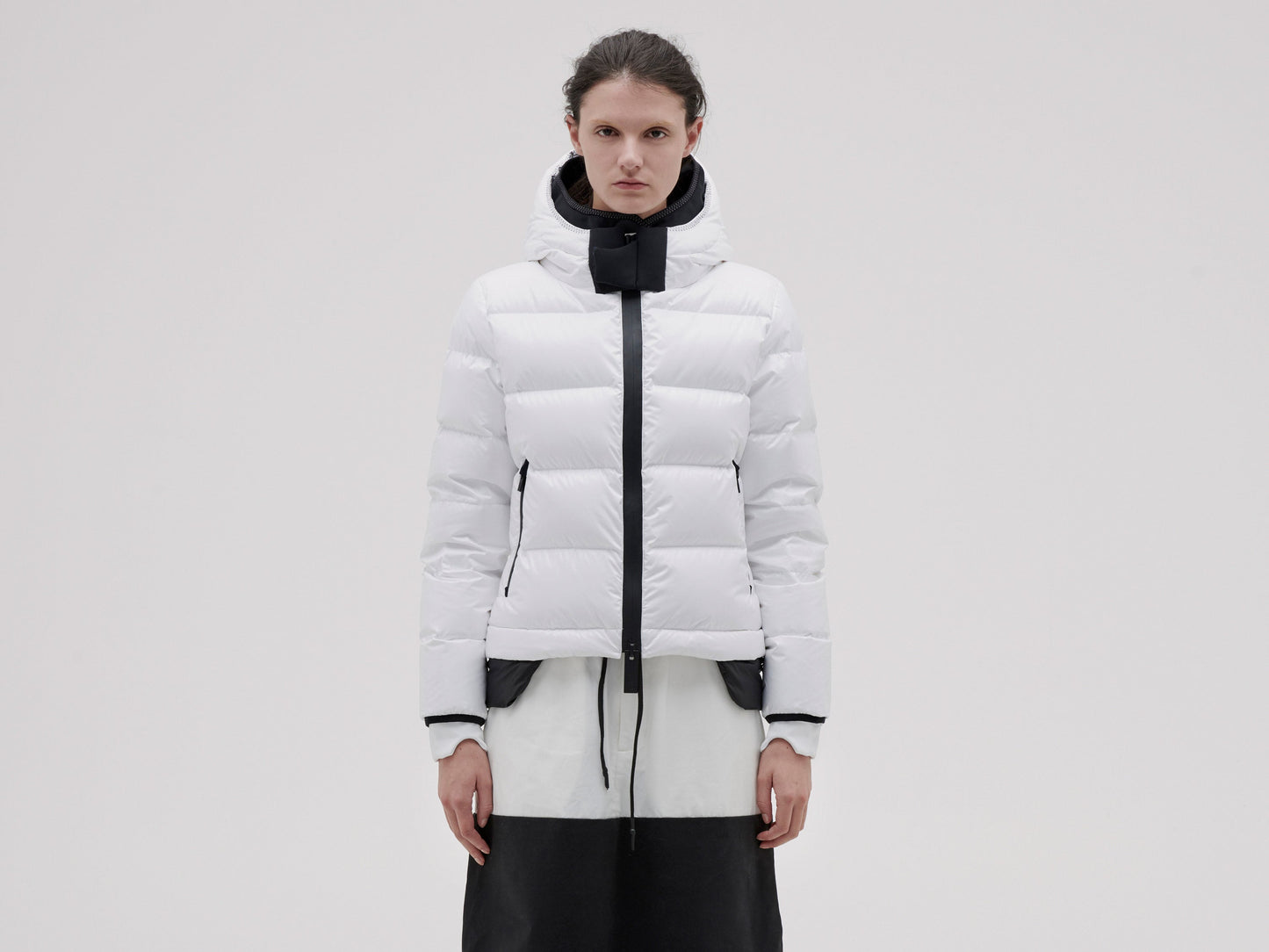 10K Nano Gloss Puffer Jacket Cropped - White