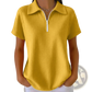 Waffle Knit Half Zip Short Sleeve Polo Shirt