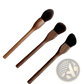 Walnut Wood Makeup Brush Set with Soft Fiber Bristles