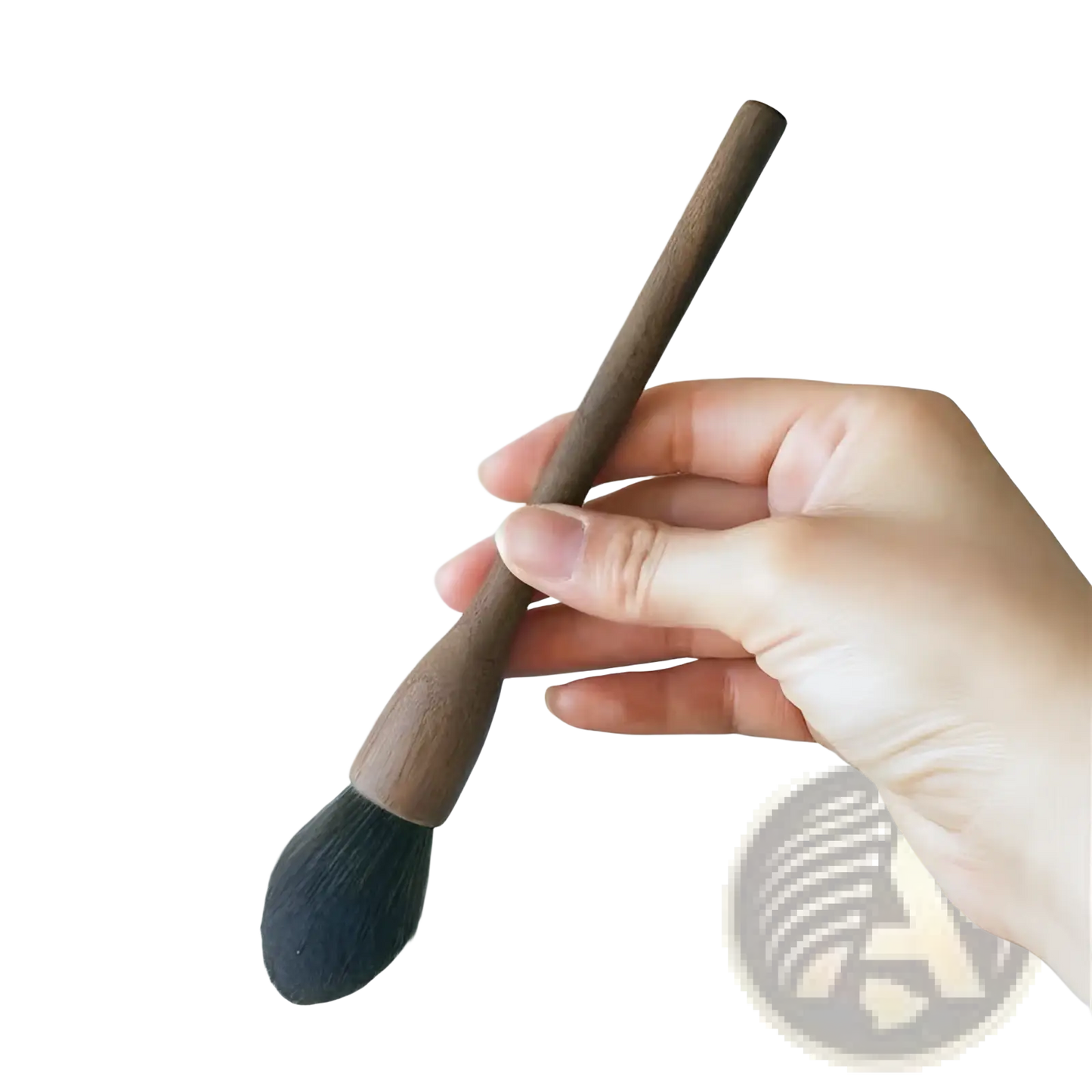 Walnut Wood Makeup Brush Set with Soft Fiber Bristles