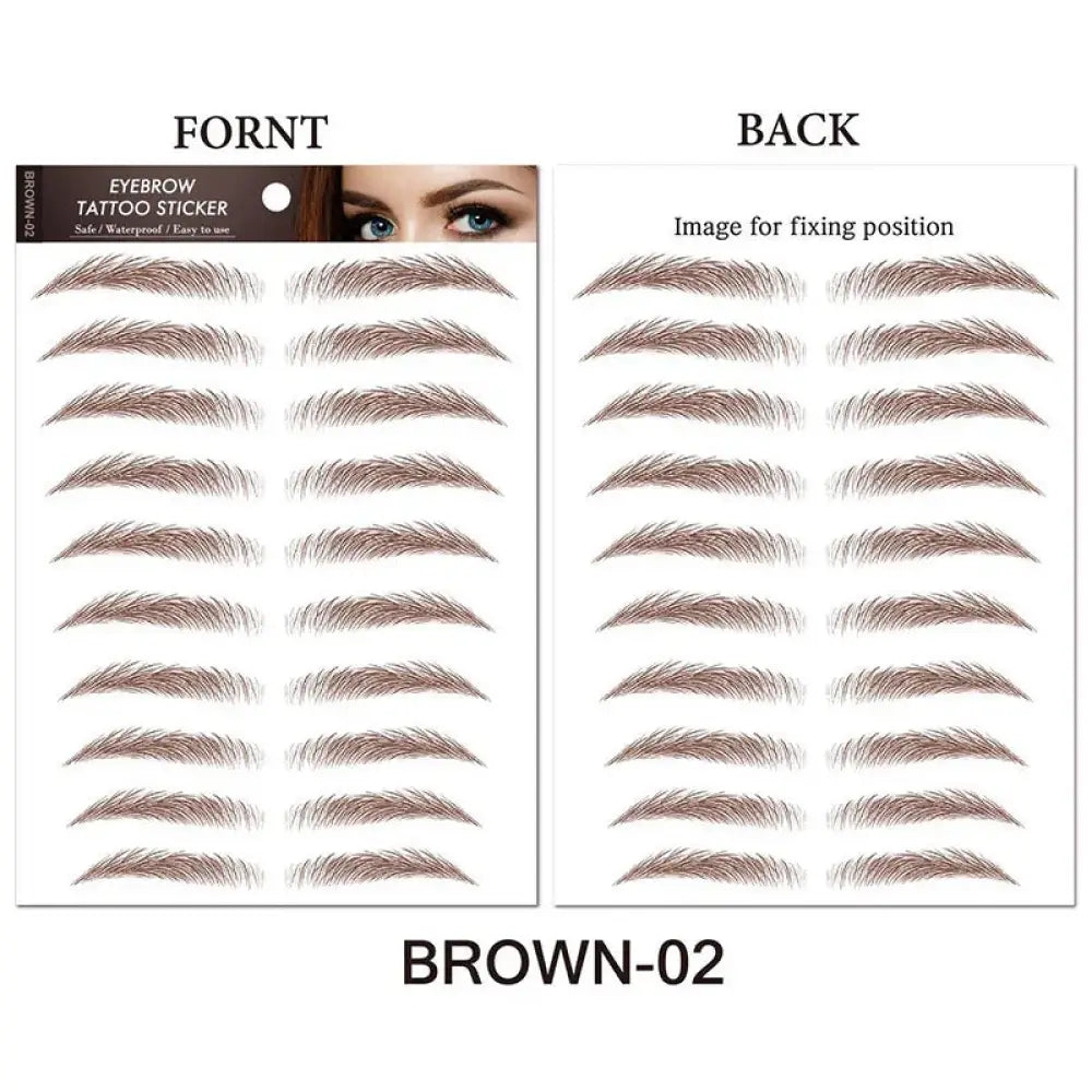 Natural Waterproof 4d Hair Like Eyebrow Tattoo Stickers