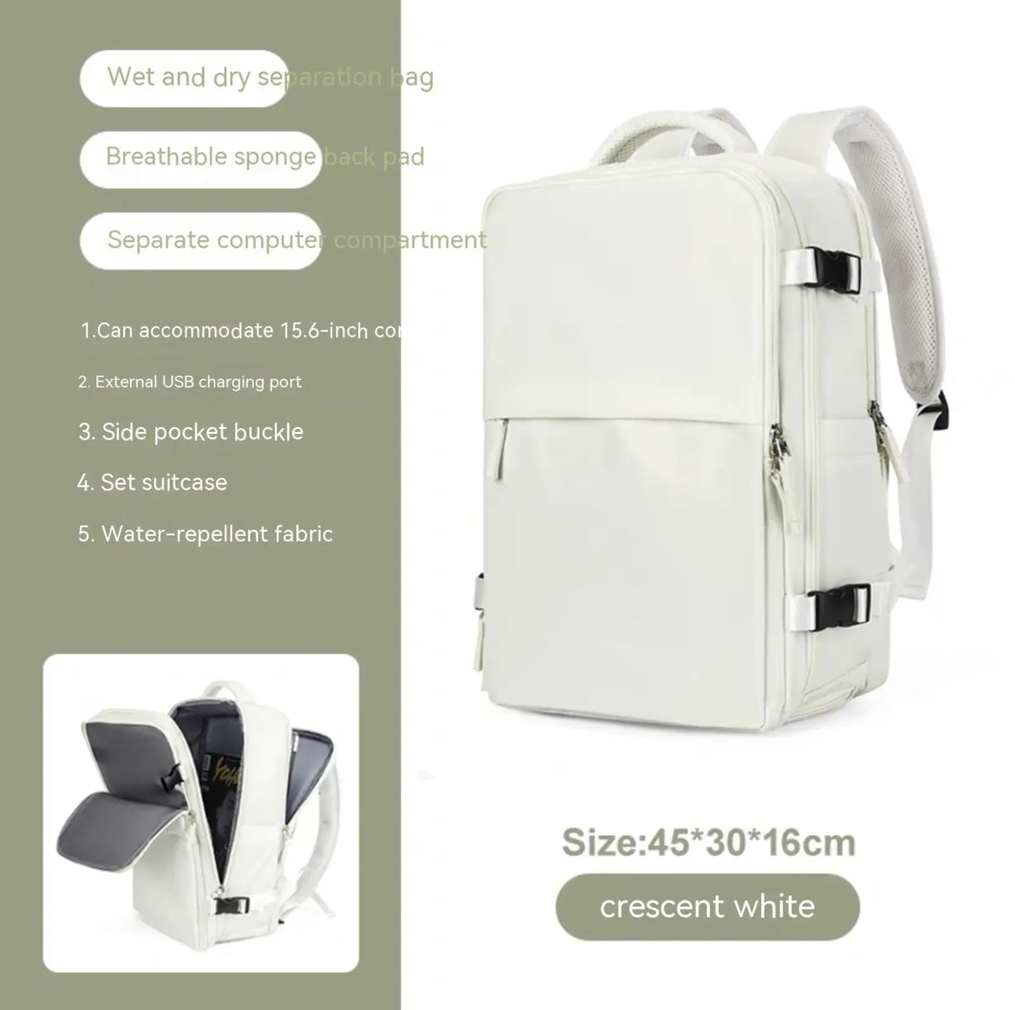 Waterproof Laptop Travel Backpack with Compartments