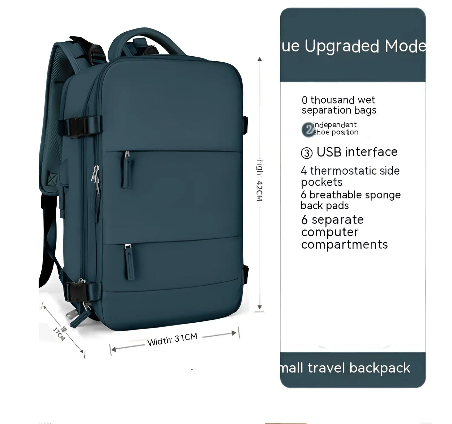 Waterproof Laptop Travel Backpack with Compartments