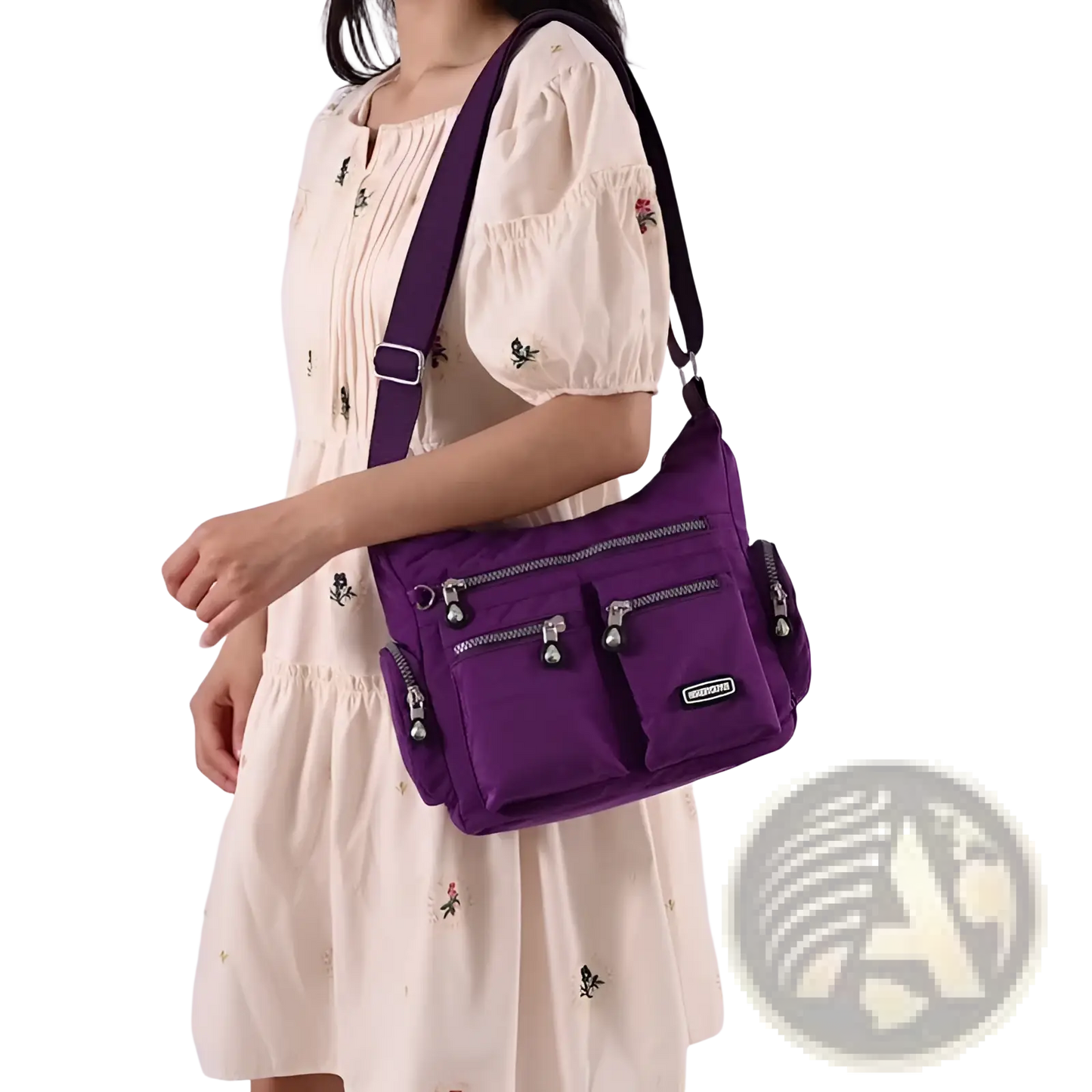 Waterproof Multi Pocket Nylon Crossbody Shoulder Bag