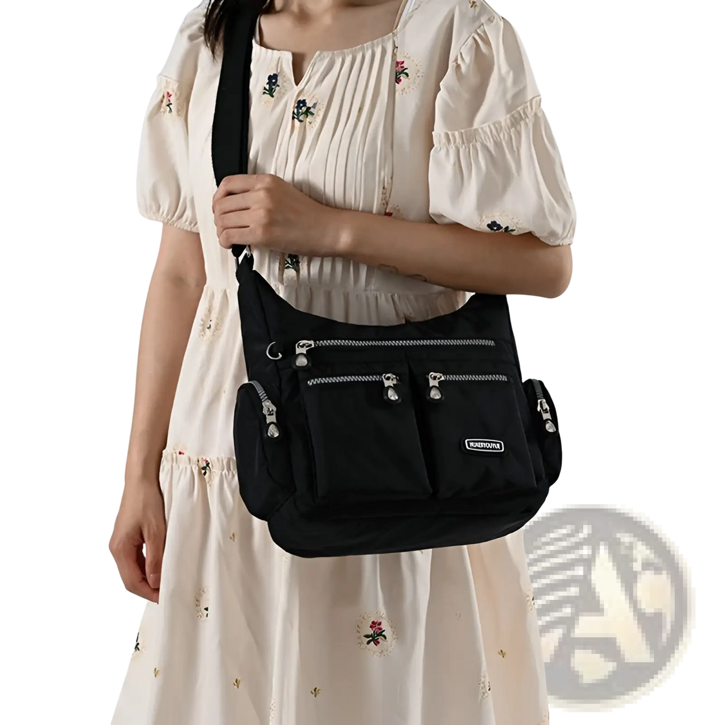Waterproof Multi Pocket Nylon Crossbody Shoulder Bag