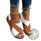 Wedge Sandals Colorblock Platform Cross Strap Shoes