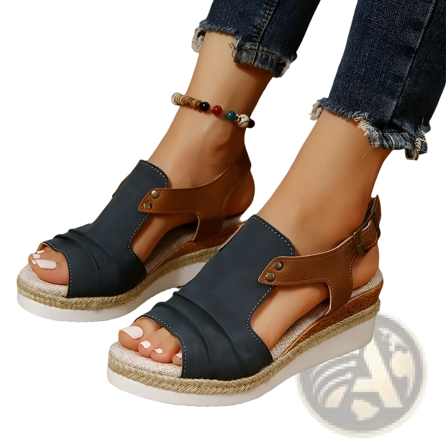 Wedge Sandals Women Peep Toe Espadrille Beach Shoes