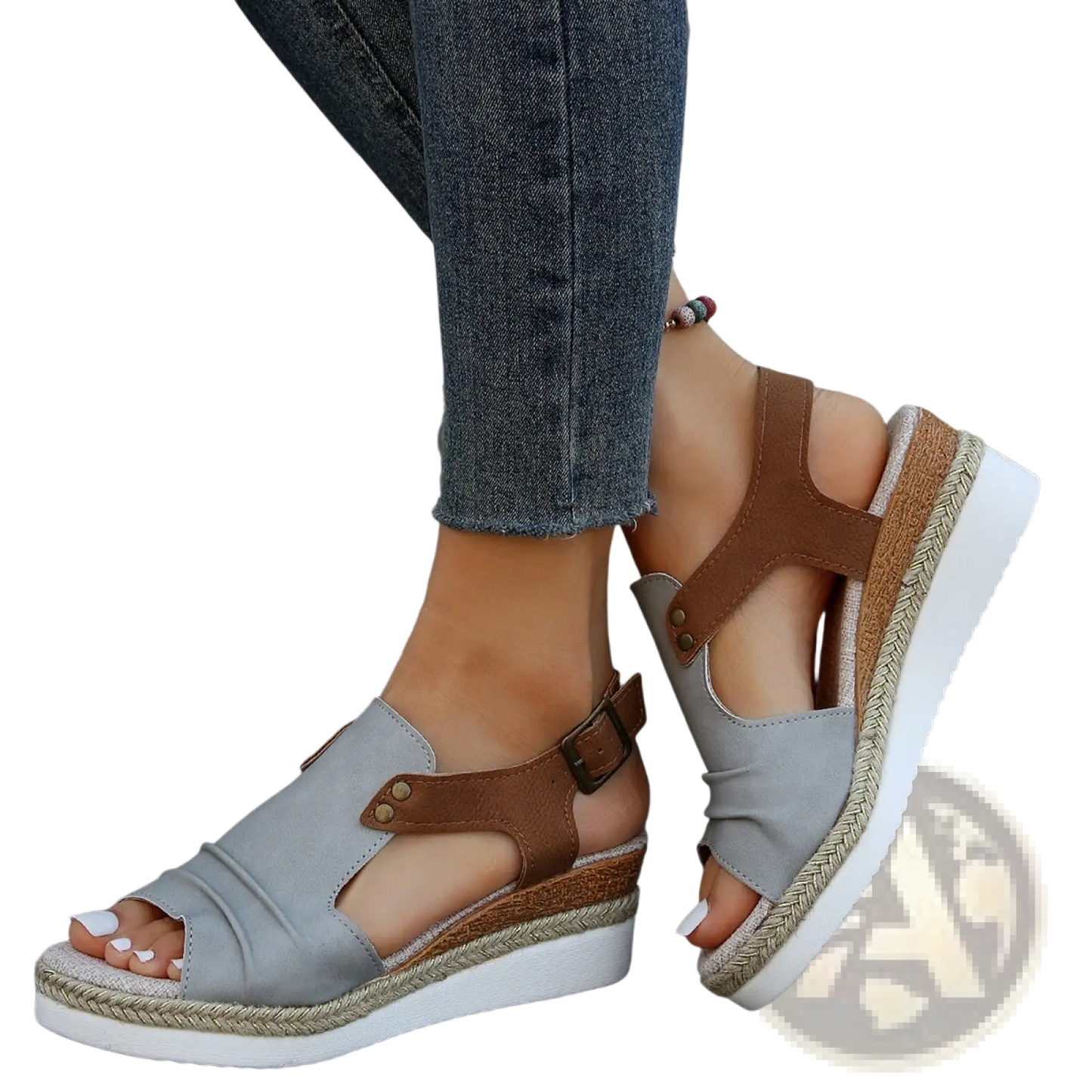Wedge Sandals Women Peep Toe Espadrille Beach Shoes