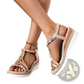 Wedge Sandals for Women Woven Espadrille Flats