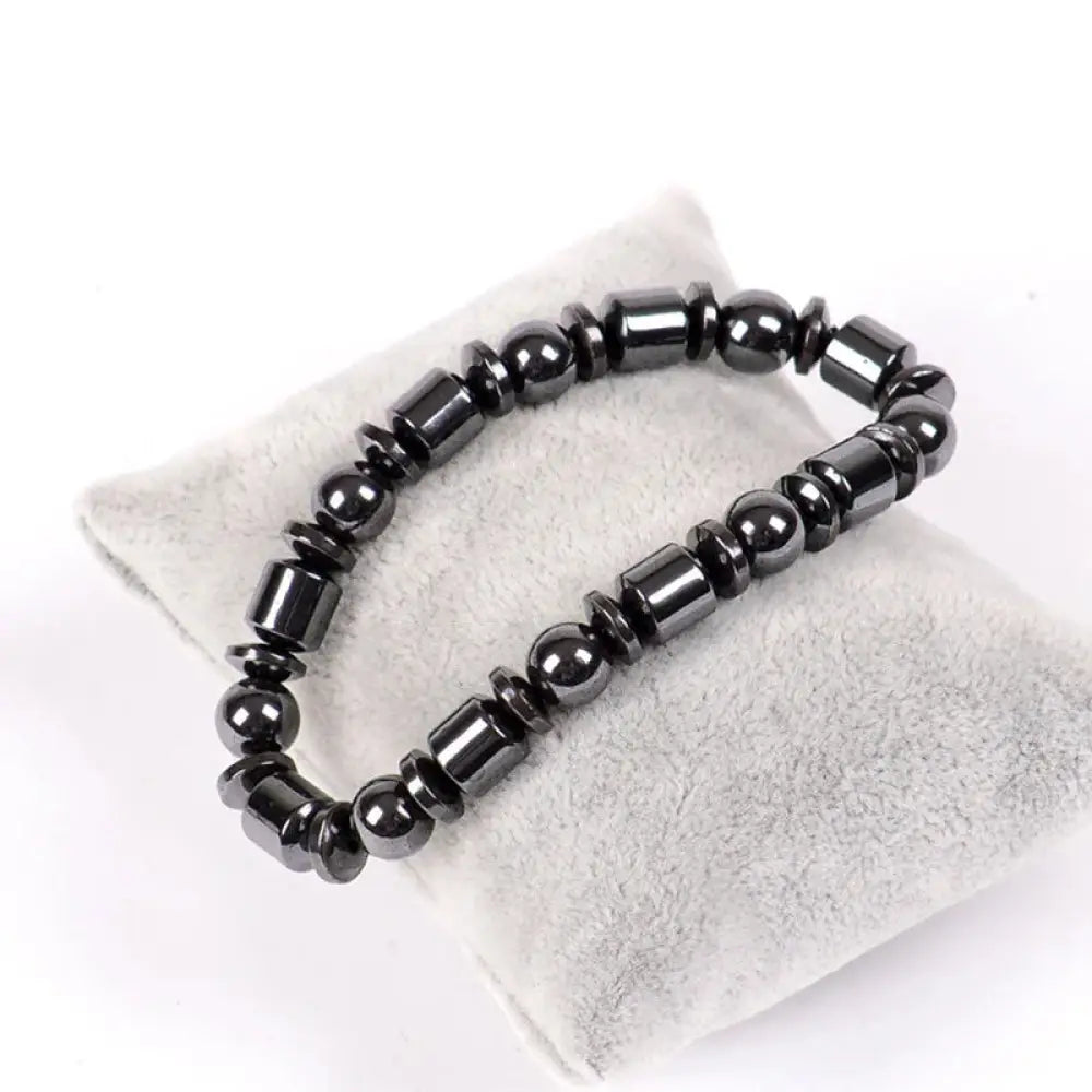 Pentagram Stone Magnetic Hematite Therapy Bracelet