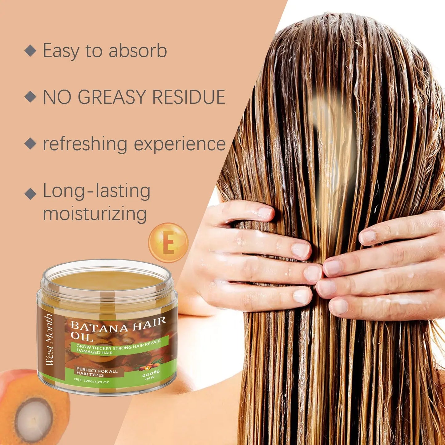West Month Batana Oil and Keratin Hair Repair Treatment