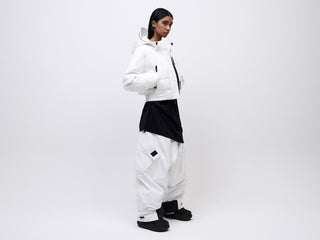 Cropped Down Jacket - White