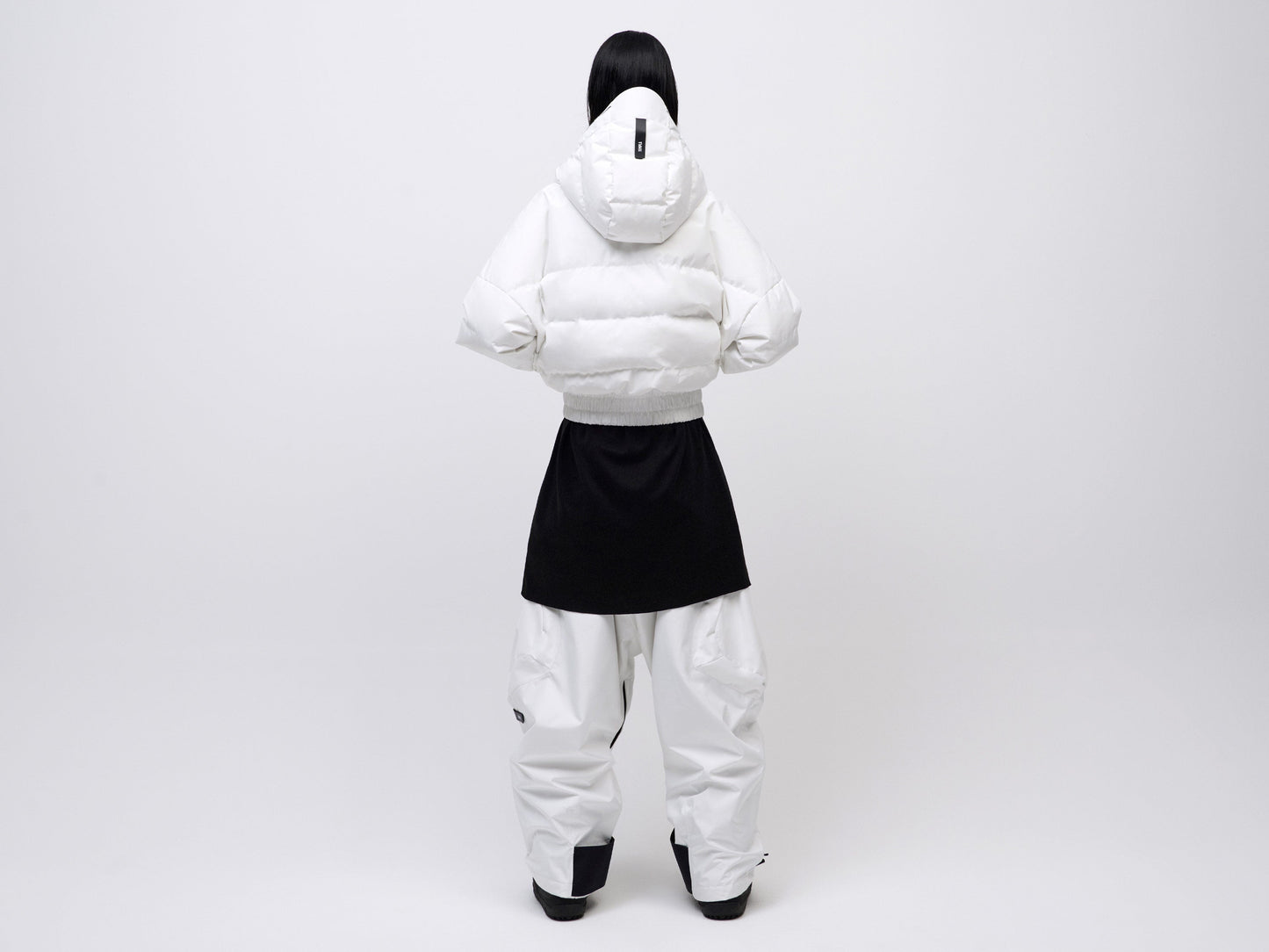 Cropped Down Jacket - White