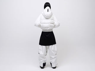 Cropped Down Jacket - White