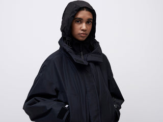 Cropped Cocoon Jacket - Black