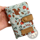 Whimsical Patterned Canvas Tri Fold Multi Card Wallet
