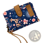 Whimsical Patterned Canvas Tri Fold Multi Card Wallet