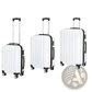 White 3 Piece Hard Shell Spinner Suitcase Set