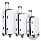 White 3 Piece Hard Shell Spinner Suitcase Set