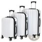 White 3 Piece Hard Shell Spinner Suitcase Set