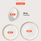 White Ceramic Dinnerware Set Gold Rim 12 Piece