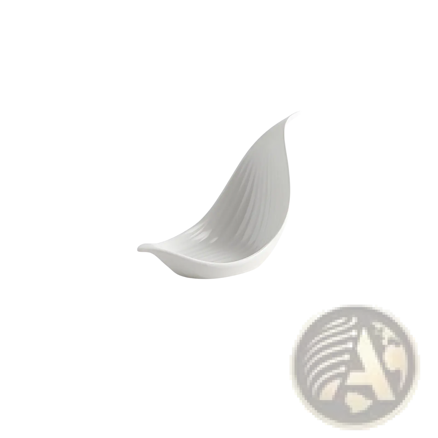 White Leaf Ceramic Plate Irregular Serving Dish