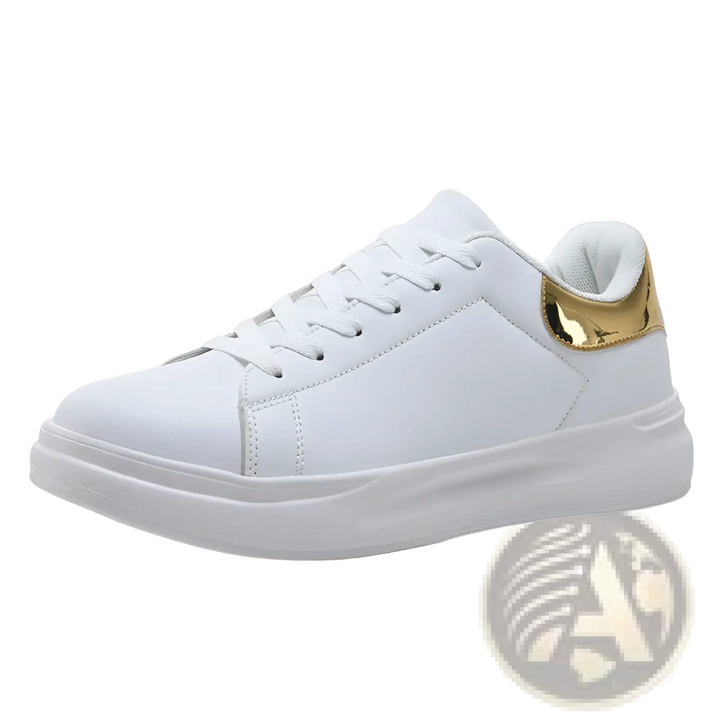 White Leather Waterproof Chunky Leisure Sneakers