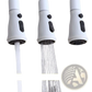 White Matte Kitchen Faucet with Pull Down Sprayer