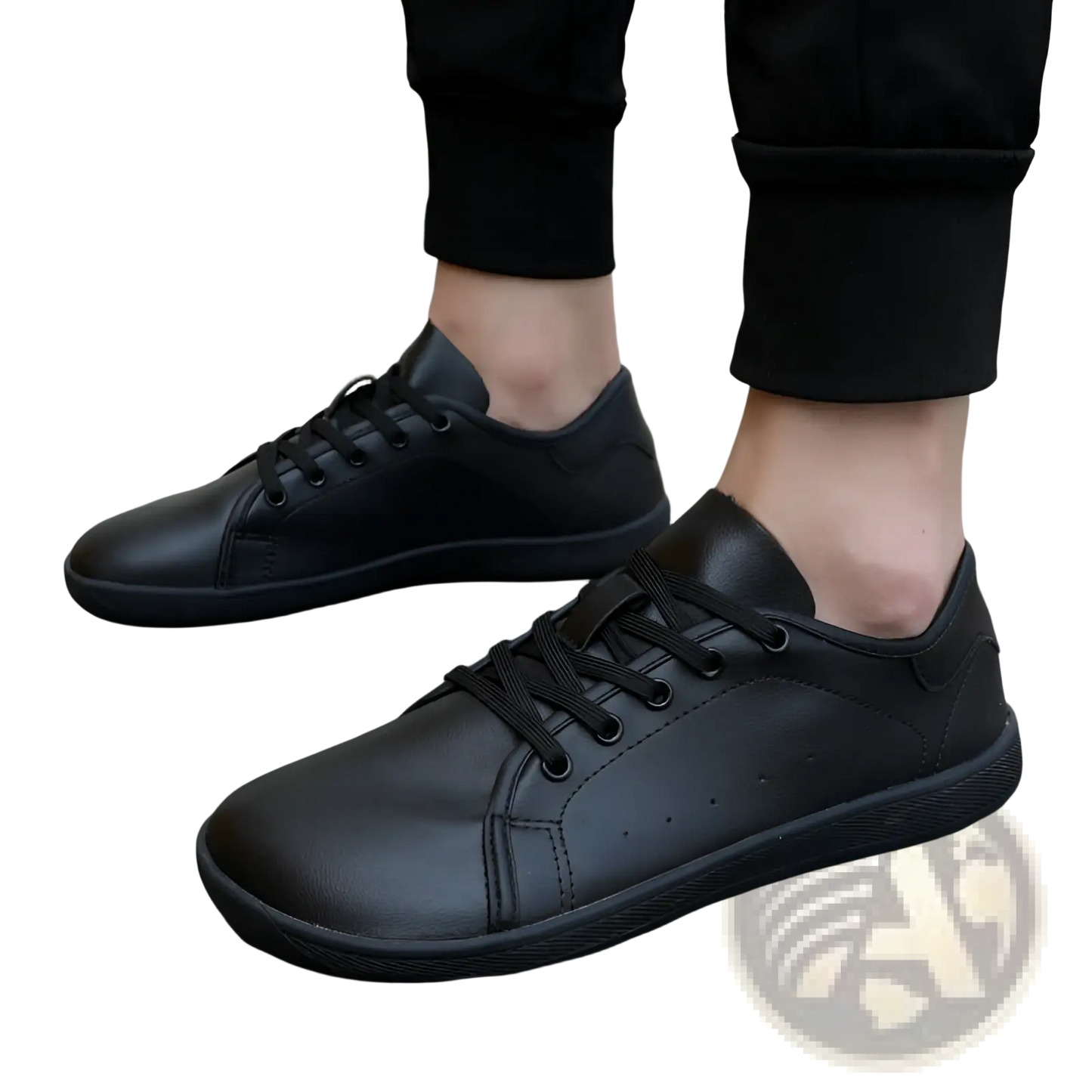 Wide Toe Leather Shoes Minimalist Non Slip Sneakers