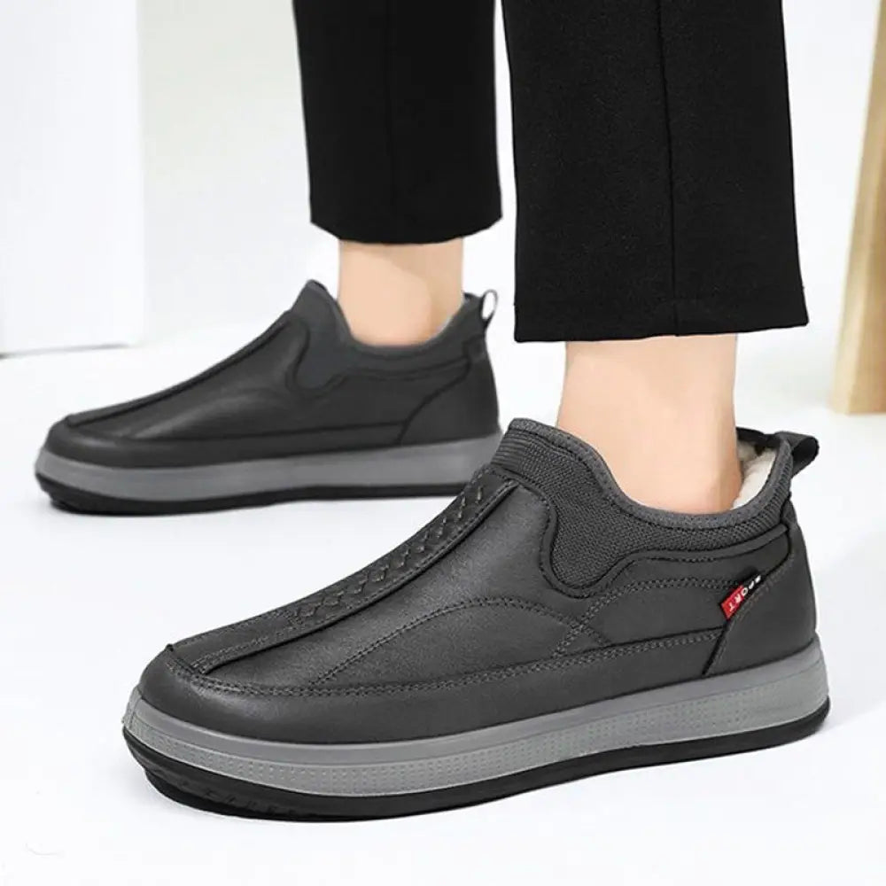 Men's Fleece Lined Slip on Winter Snow Boots