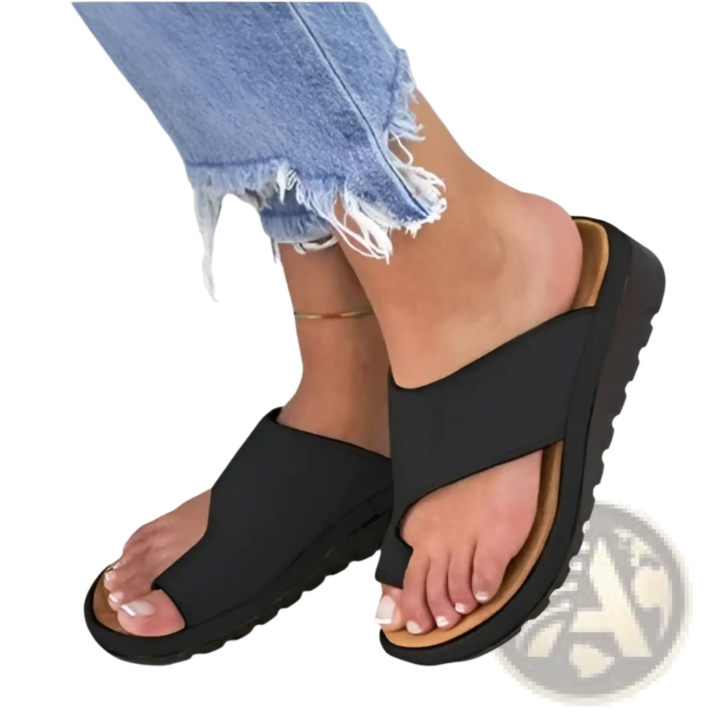 Women Flat Slide Sandals Open Toe Plus Size 43