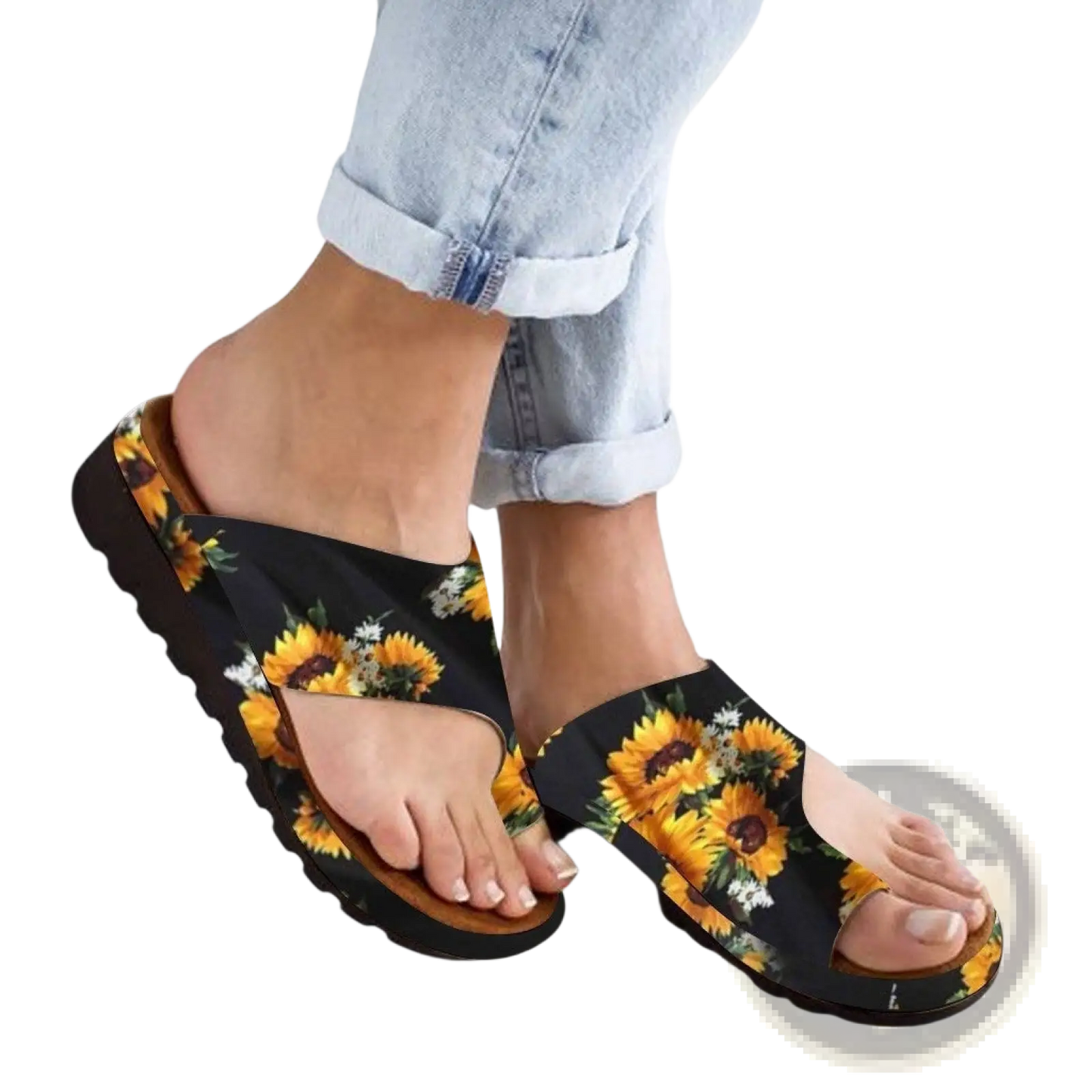 Women Flat Slide Sandals Open Toe Plus Size 43