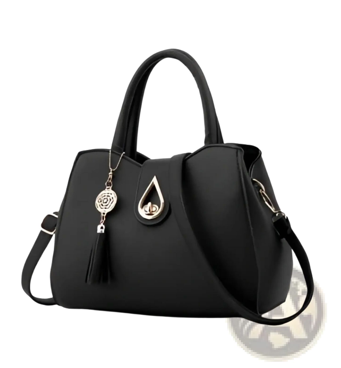 Women Leather Tassel Handbag Large Shoulder Tote Bag