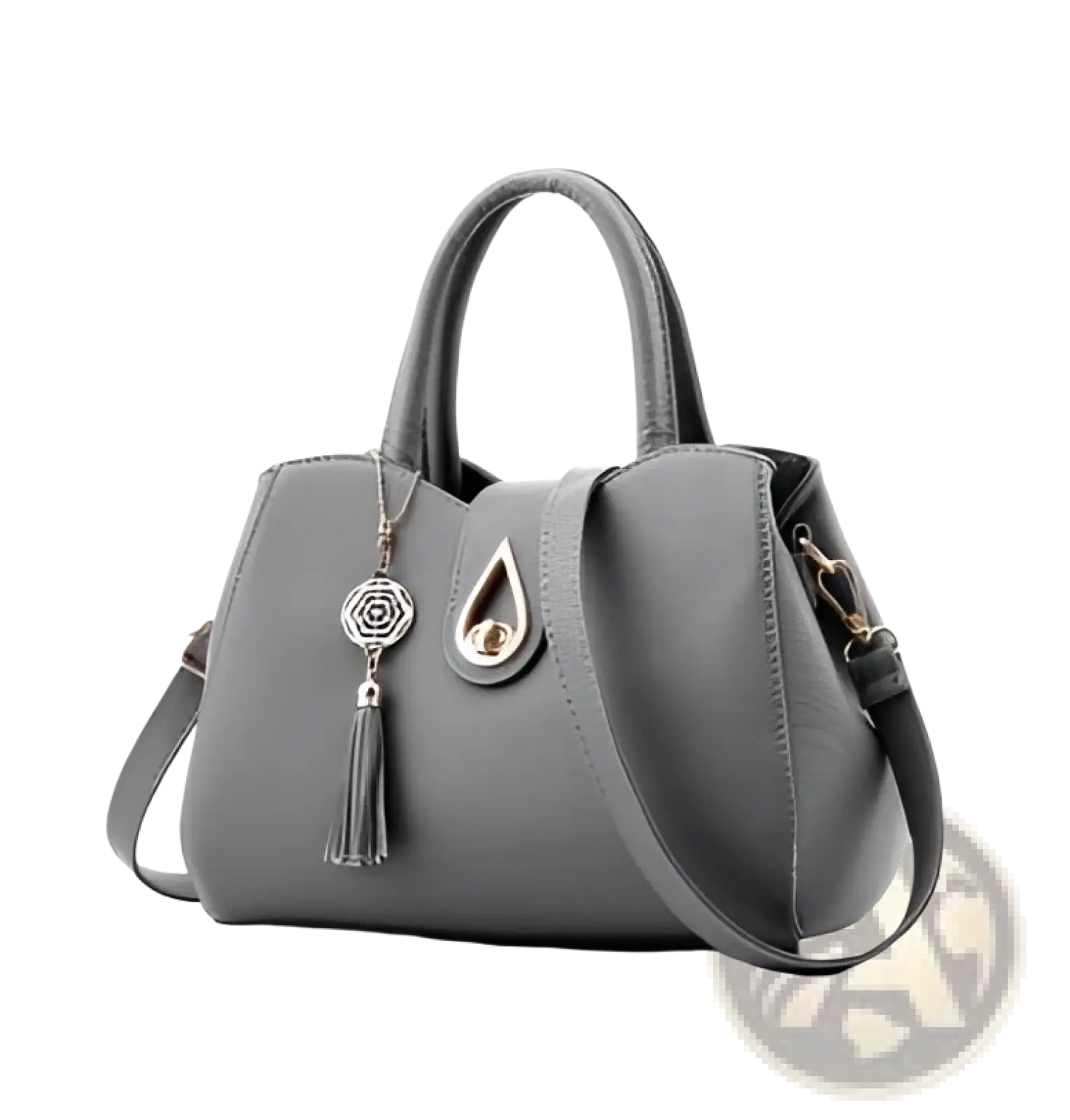 Women Leather Tassel Handbag Large Shoulder Tote Bag
