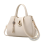 Women Leather Tassel Handbag Large Shoulder Tote Bag