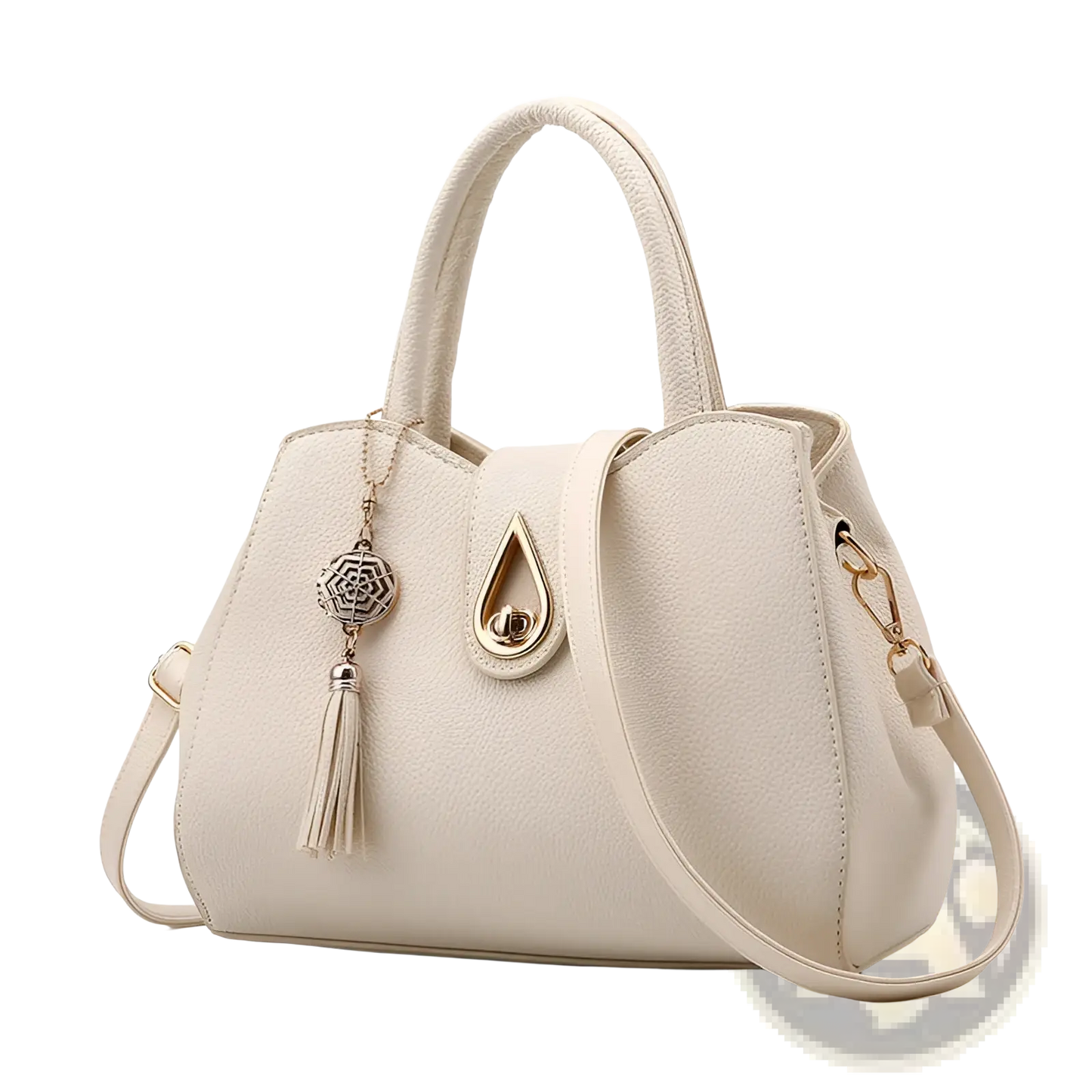Women Leather Tassel Handbag Large Shoulder Tote Bag