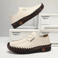Women's Soft Leather Lace-up Loafers with Rubber Soles