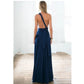 Multiway Satin Halter Neck Maxi Party Dress