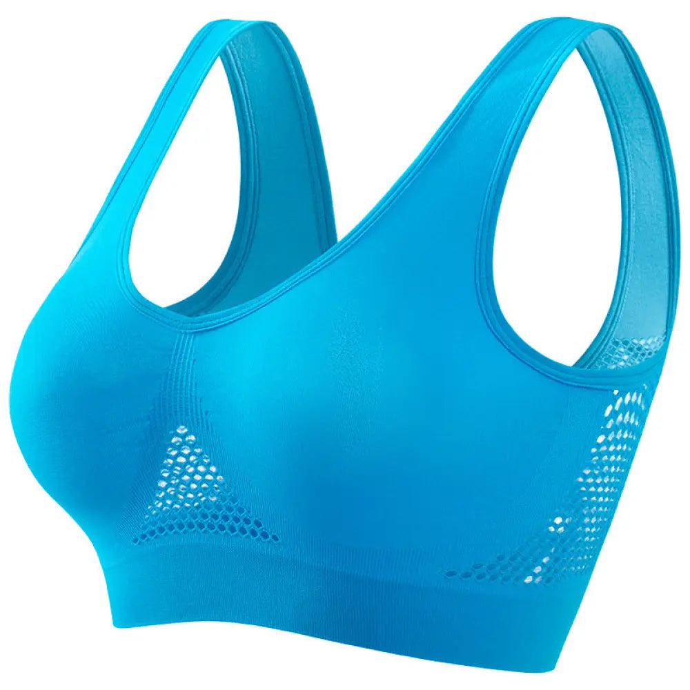 Seamless Plus Size Moisture Wicking Mesh Sports Bra