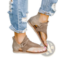 Women Sandals Animal Print Flat Thong Strappy Shoes