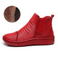 Women's Tan Leather Velvet Lined Winter Chelsea Boots